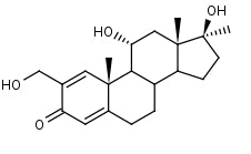 2-Hydroxymethyl-17_alpha_-methylandrosta-1_4-diene-11_alpha__17_beta_-diol-3-one - Product number:120322