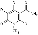 N-Methyl-2-pyridone-5-carboxamide-d6 - Product number:140139